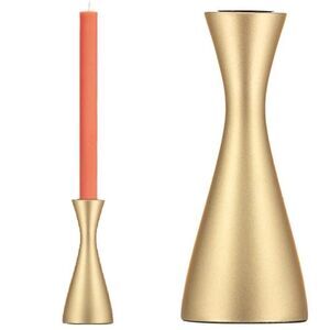 BRITISH COLOUR STANDARD 5.9” Old Gold Hand Turned Wooden Candle Holder-NEW!